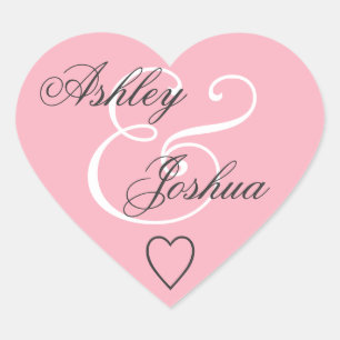 Pink Wedding Envelope Seal Bride and Groom V02
