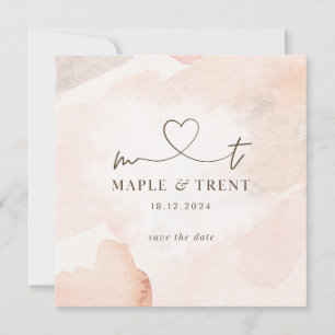 Pink wedding invitation Save The Date