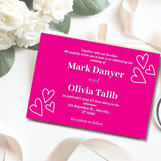 Pink Wedding Invitations | Romantic & Timeless (Creator Uploaded)