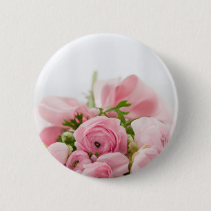 Pink Wedding Roses 2 Inch Round Button
