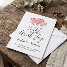 Pink Wedding Watercolor Heart