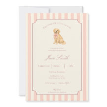 Pink Welcome New Little Friend Golden Retriever