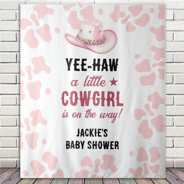 Pink Western Rodeo Cowgirl Baby Shower Tapestry (Creator Uploaded)
