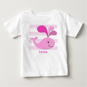 Pink Whale and Stripes Shirt