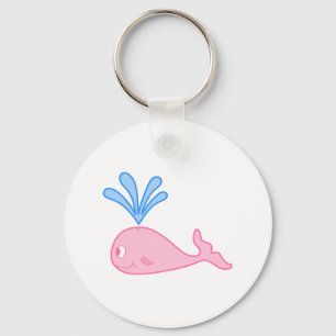 Pink Whale. Keychain