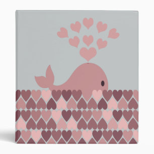 Pink Whale Love Binder