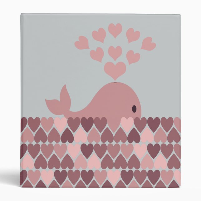 Pink Whale Love Binder (Front)