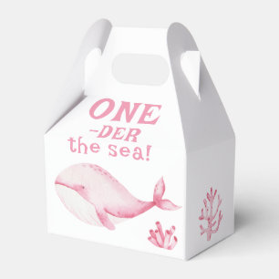 Pink Whale Oneder The Sea 1st Birthday Favor Box