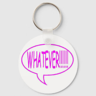 Pink Whatever Speech Bubble Keychain