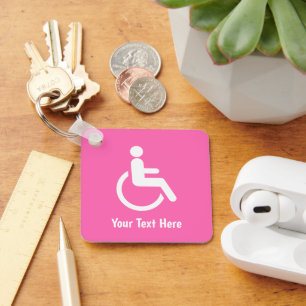 Pink Wheelchair – Accessibility Awareness Keychain