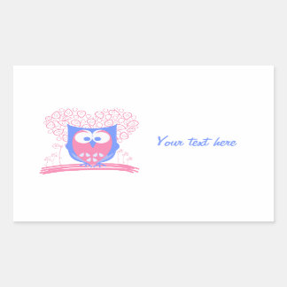 Pink Whimsical Cute Owl Custom stickers
