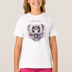 Pink Whimsical "Dream Big" Little Dragon T-Shirt