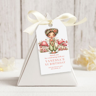 Pink Whimsy Fairy 1st Birthday Favor Gift Tags