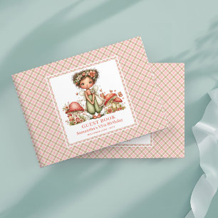 Pink Whimsy Fairy 1st Birthday Guest Book