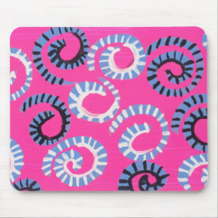 Pink Whirl Mouse Pad