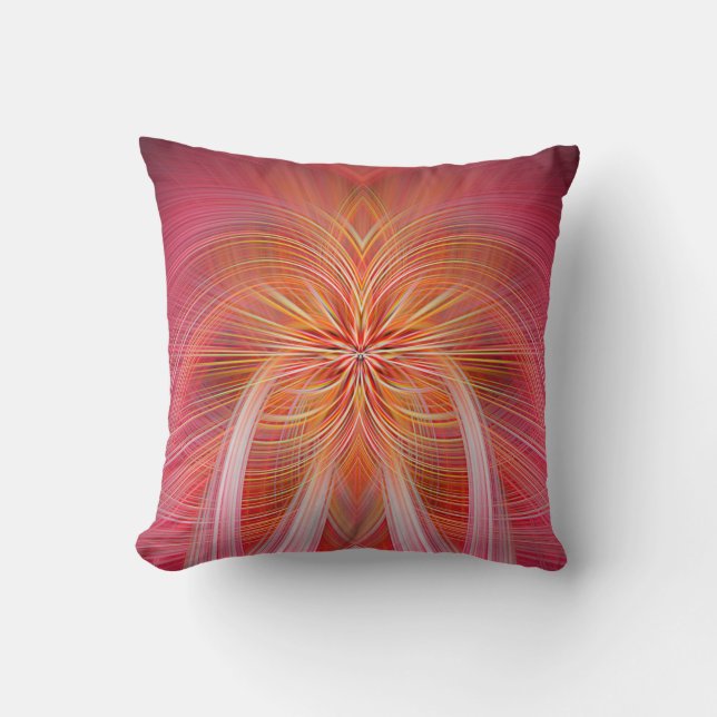 Pink Whispers  Throw Pillow (Front)