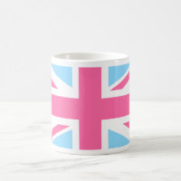 Pink White and Blue Union Jack UK Flag