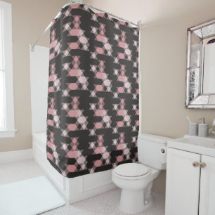 pink white and gray geometric