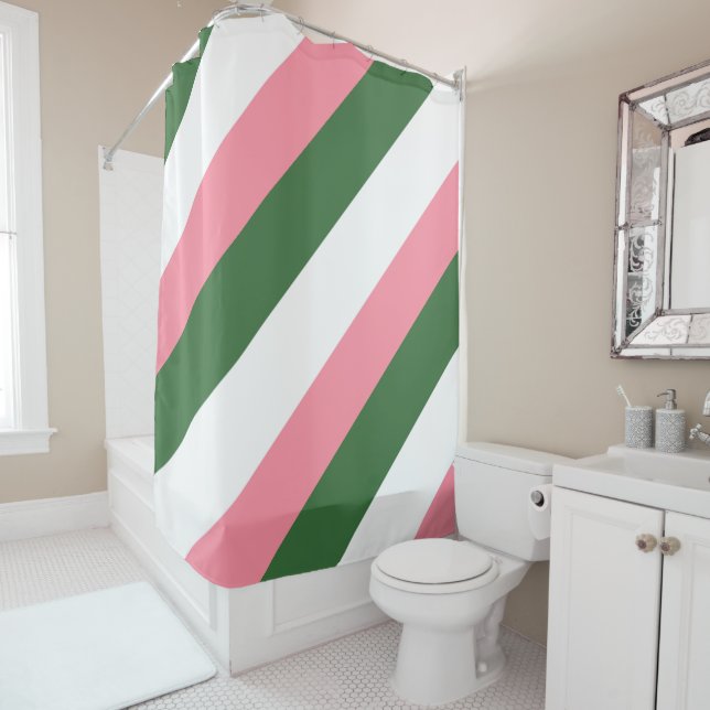 Pink, White and Green Stripes (In Situ)