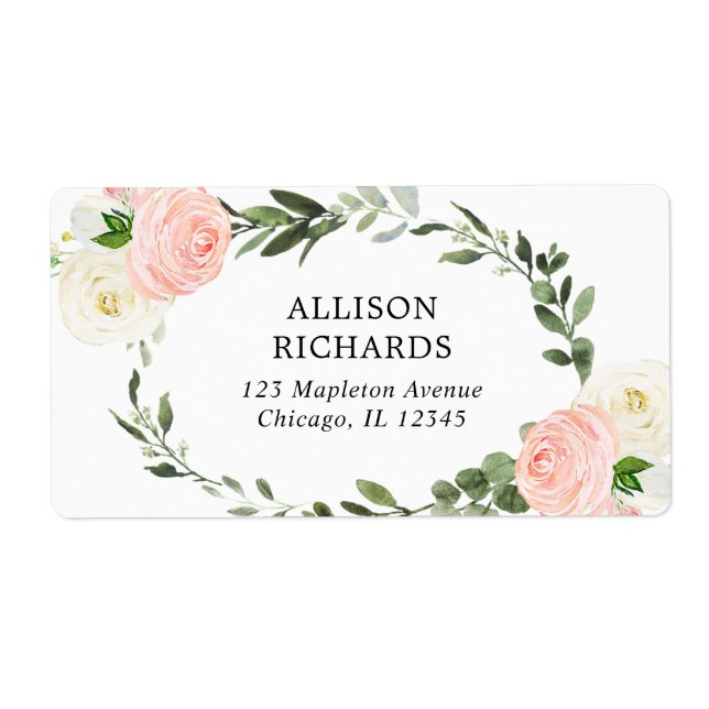 Pink white and greenery floral (Front)