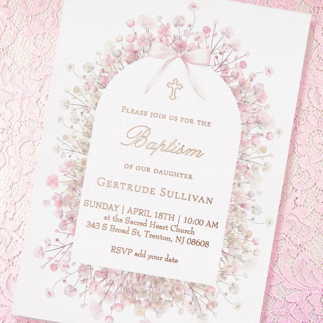 pink white baby's breath flowers Baptism (Creator Uploaded)