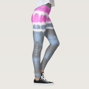 Pink white & Blue Tie dye Twist Sway in Style Leggings