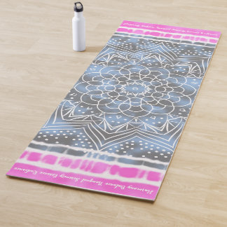 Pink white & Blue Tie dye Twist Sway in Style Yoga Mat