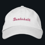 Pink White Bombshell Travel Hat Bachelorette Party<br><div class="desc">Let everyone knows who the hot one is.</div>