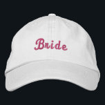 Pink White Bride Bachelorette Wedding Party Cap<br><div class="desc">Let everyone knows who the bride is. Let the festivities begin!</div>