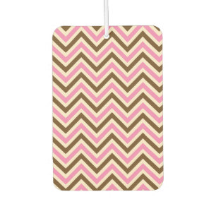 Pink White Brown Zig Zag Lines Cowgirl Country Air Freshener
