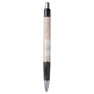 Pink White Bunny Ears Glasses Smile Pen