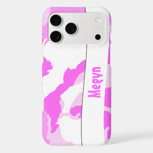 Pink White Camouflage Pattern Template