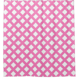 Pink White Chequered Diamond Pattern