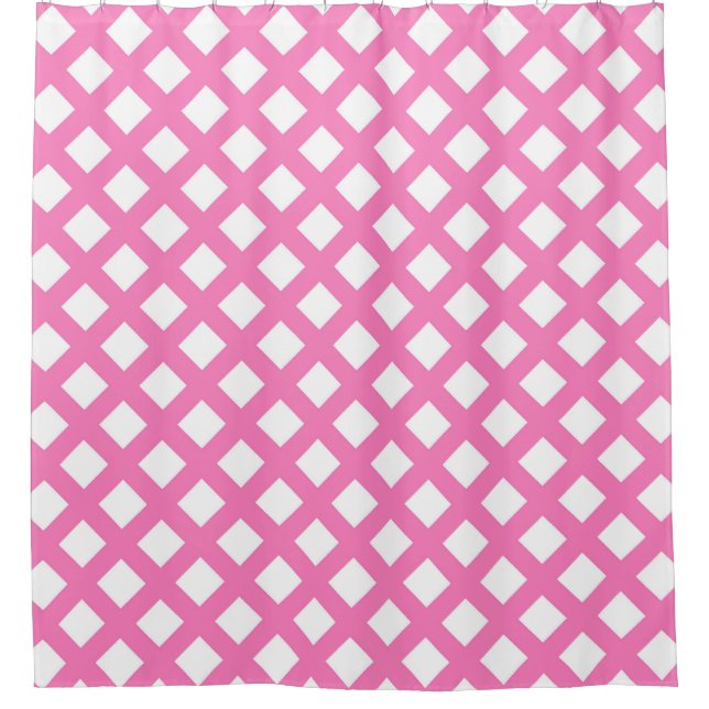 Pink White Chequered Diamond Pattern (Front)