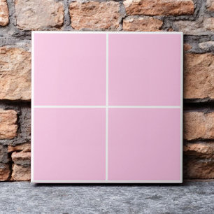 Pink White Chequered Minimalist Monochrome Pastel Tile