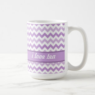Pink & White Chevron personalized Mug