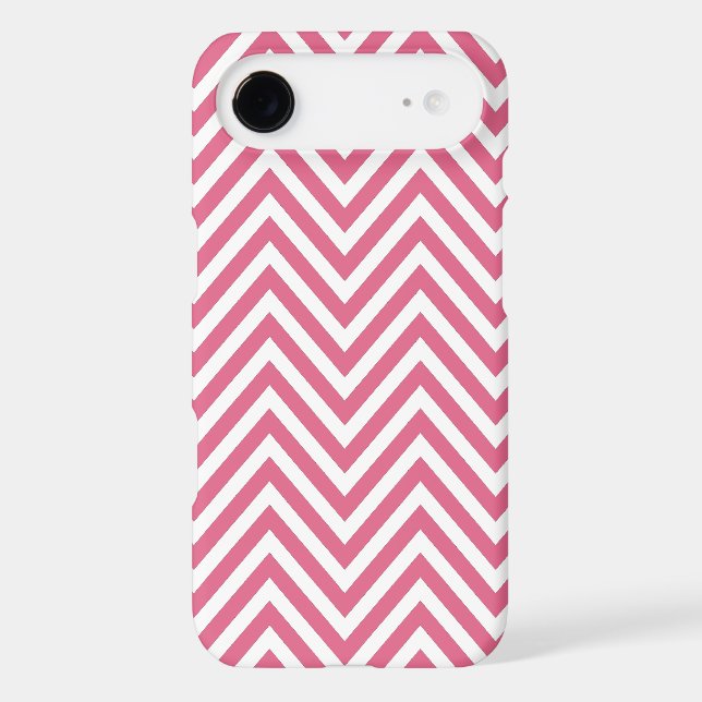 Pink White Chevron Zig Zag iPhone 4 Case (Back)
