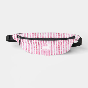 Pink & White Christmas Joy Reindeer Fanny Pack