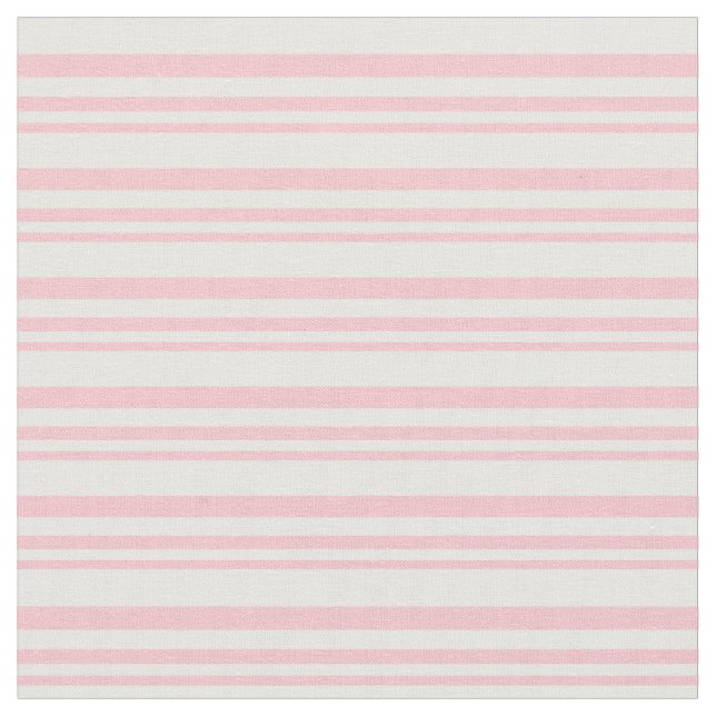 Pink & White Coloured Stripes Pattern Fabric (Close Up)