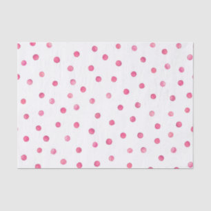 Pink White Confetti Dots Pattern Tissue Paper