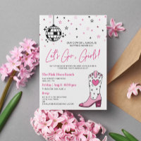 Pink White Cowgirl Disco Bachelorette