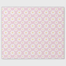 Pink White Daisy Pattern 