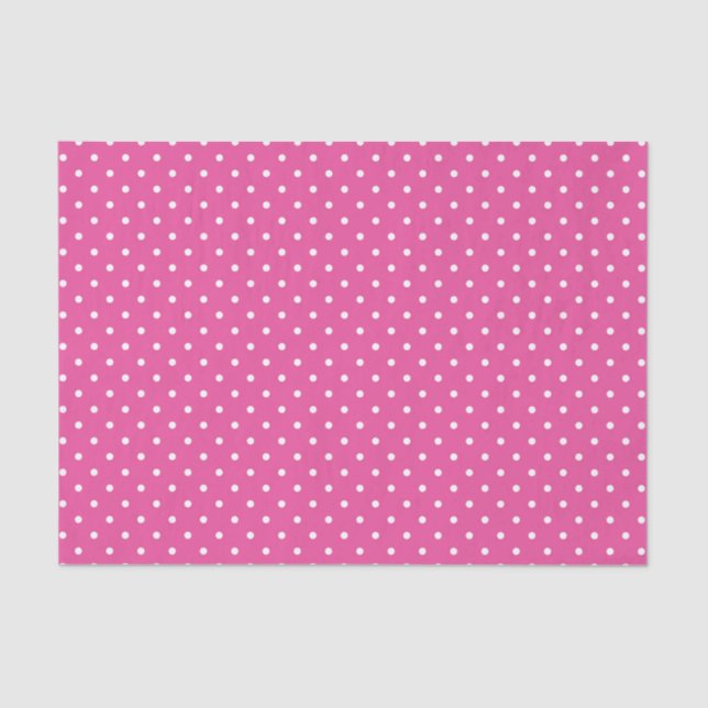 PINK & WHITE EASTER POLKA DOTS TISSUE PAPER (Front)