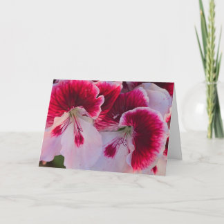 Pink & White Flowers Blank Notecard