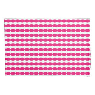 Pink White Geometric Pearl Patterns Custom Colours Pillowcase