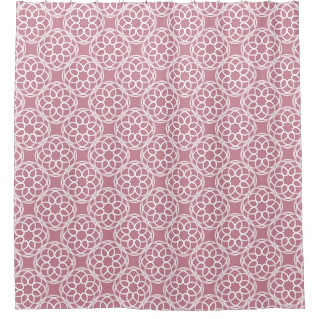 Pink White Geometric Seamless Pattern (Front)