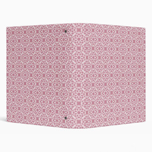 Pink White Geometric Seamless Pattern Binder