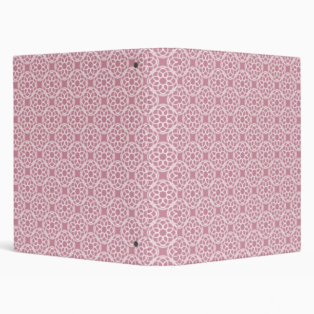 Pink White Geometric Seamless Pattern Binder (Background)