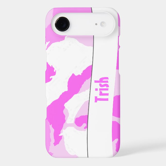 Pink White Girly Camouflage Pattern Custom (Back)