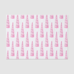 Pink White Glam Unicorn Birthday Tissue Paper